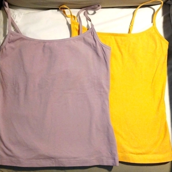 PINK Victoria's Secret Tops - 2 PINK Victoria's Secret Cami, Size Small, Yellow and Rose Colored